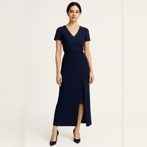 70's Venus Womens Midnight Blue Fairy Royal Lace Skirt High Slit Waist Ruched 8